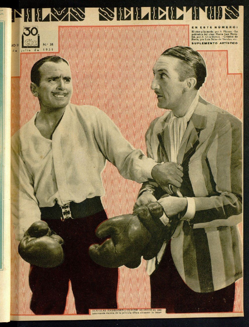 FILMS SELECTOS magazine side cover Issue 38 4 July 1931