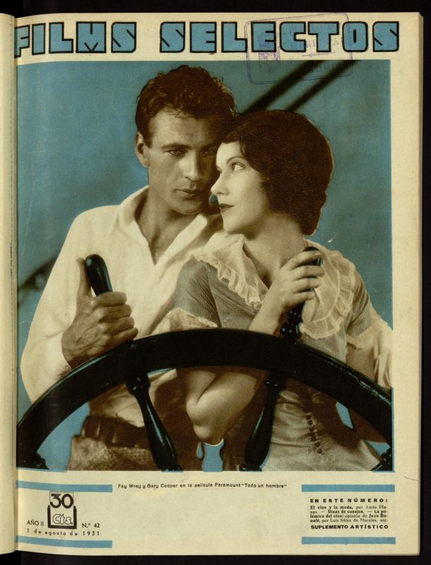FILMS SELECTOS magazine side cover Issue 42 1 August 1931