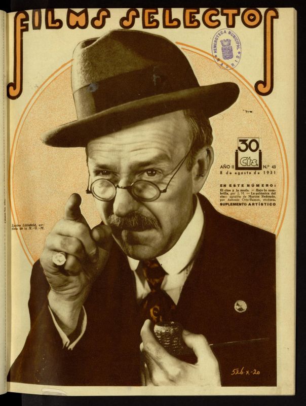 FILMS SELECTOS magazine side cover Issue 43 8 August 1931
