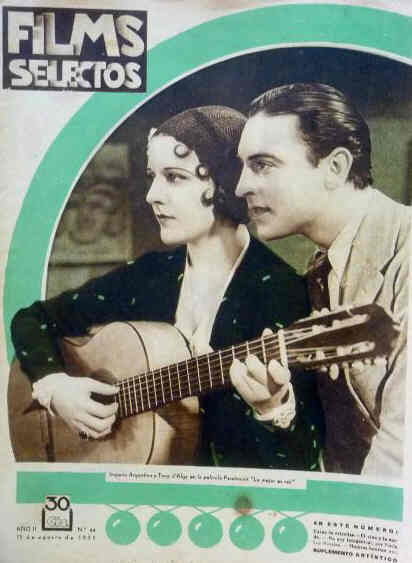 FILMS SELECTOS magazine side cover Issue 44 15 August 1931