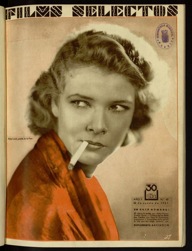 FILMS SELECTOS magazine side cover Issue 45 22 August 1931