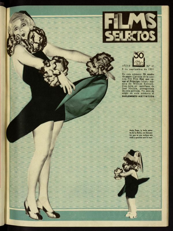 FILMS SELECTOS magazine side cover Issue 47 5 September 1931