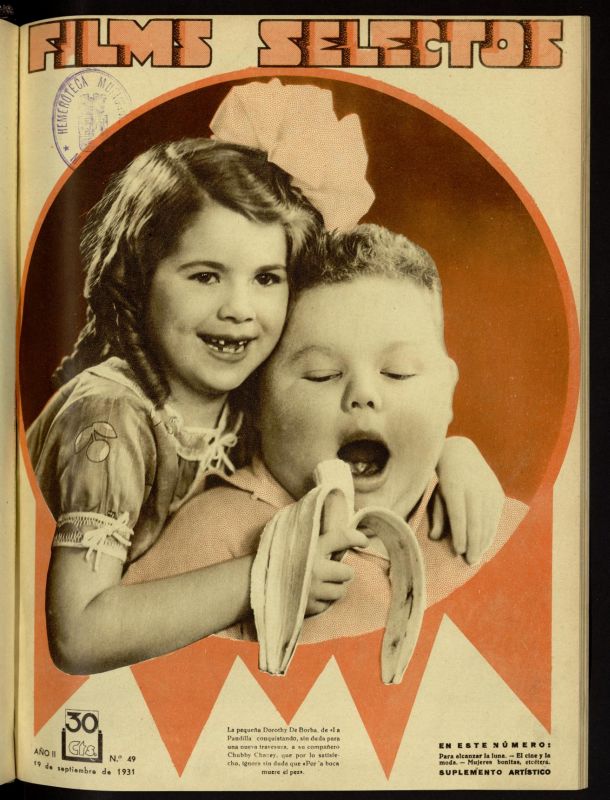 FILMS SELECTOS magazine side cover Issue 49 19 September 1931