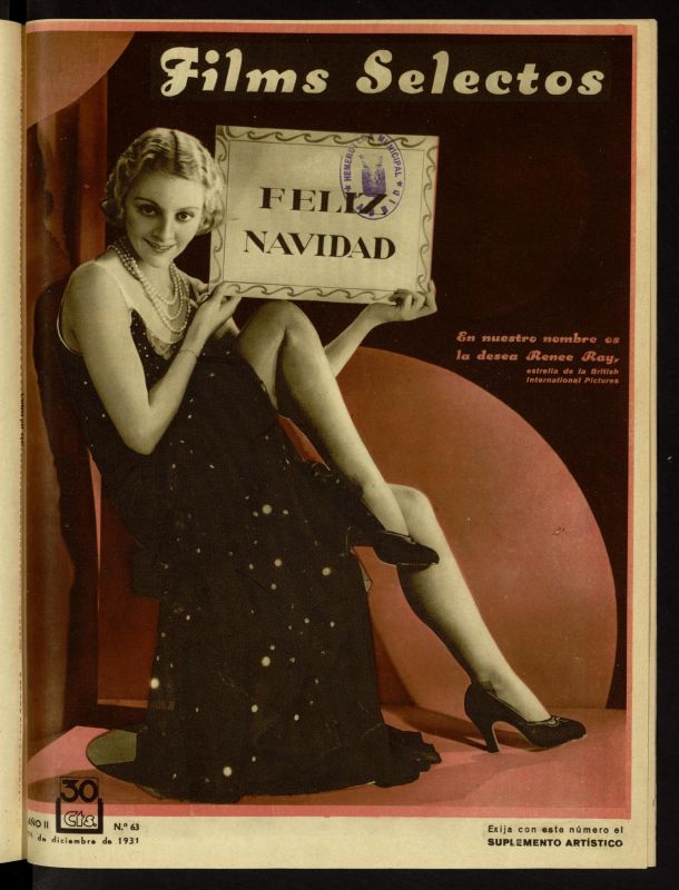 FILMS SELECTOS magazine side cover Issue 63 26 December 1931