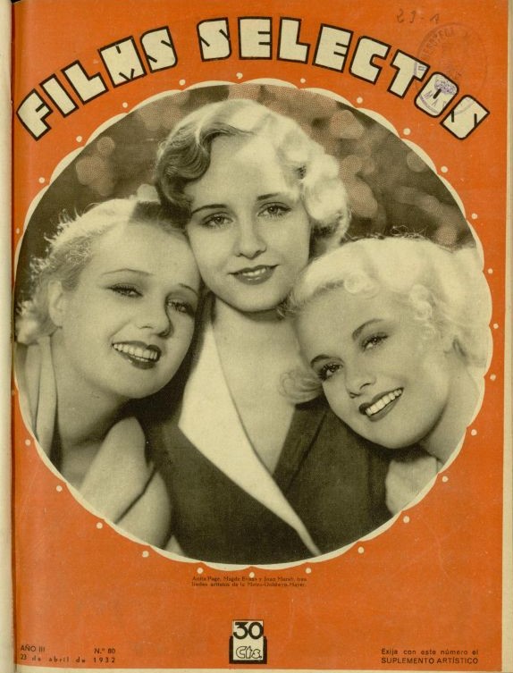 FILMS SELECTOS magazine side cover Issue 80 23 April 1932
