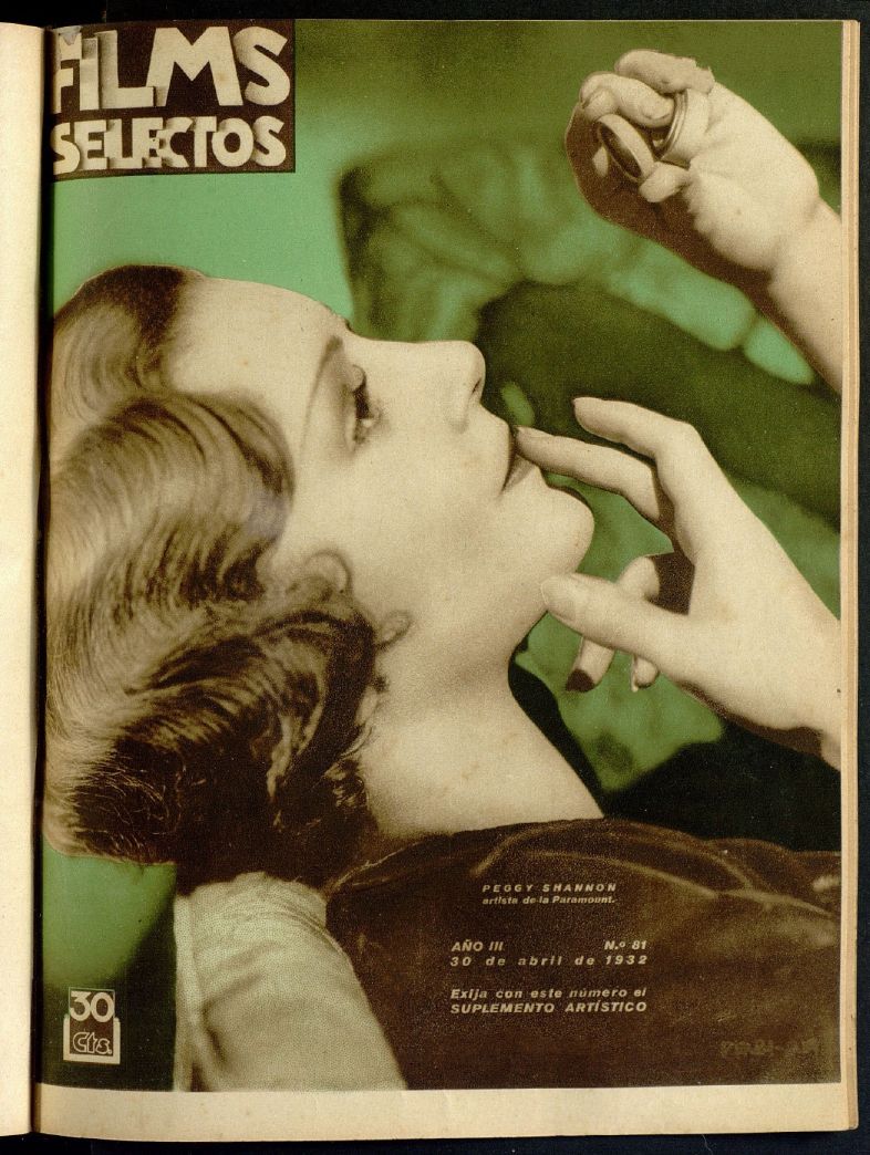FILMS SELECTOS magazine side cover Issue 81 30 April 1932