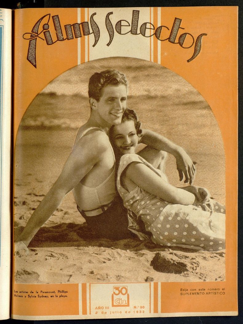 FILMS SELECTOS magazine side cover Issue 90 2 July 1932