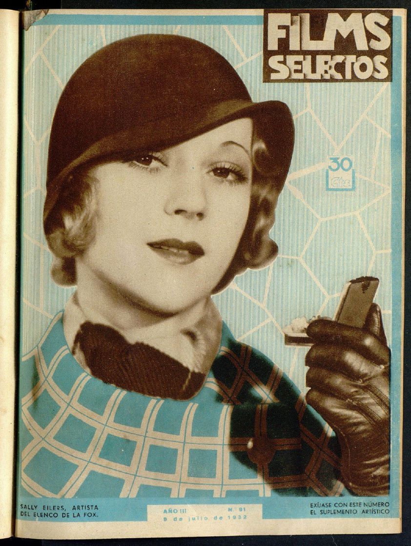 FILMS SELECTOS magazine side cover Issue 91 9 July 1932