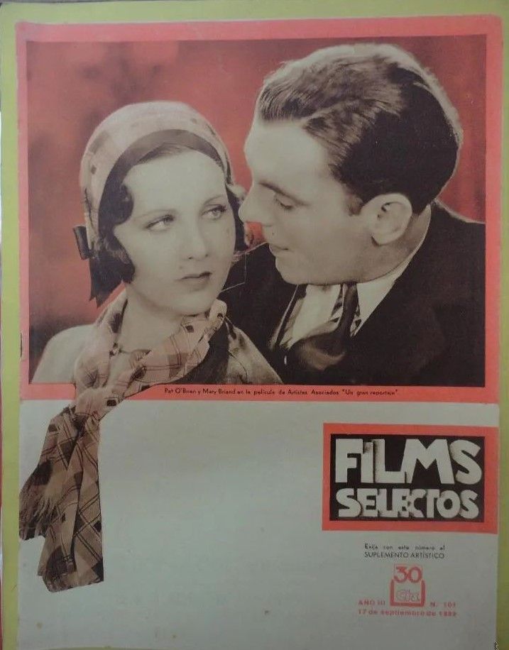 FILMS SELECTOS magazine side cover Issue 101 17 September 1932
