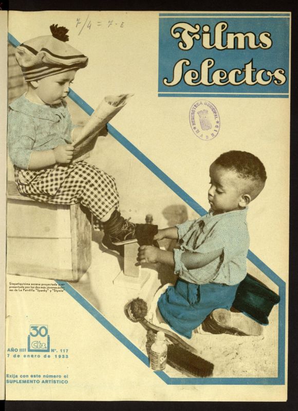 FILMS SELECTOS magazine side cover Issue 117 7 January 1933