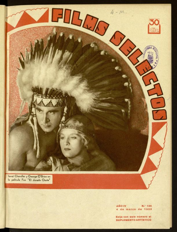 FILMS SELECTOS magazine side cover Issue 125 4 March 1933