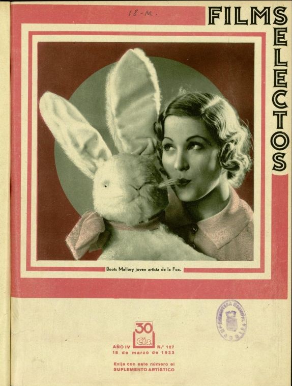 FILMS SELECTOS magazine side cover Issue 127 18 March 1933