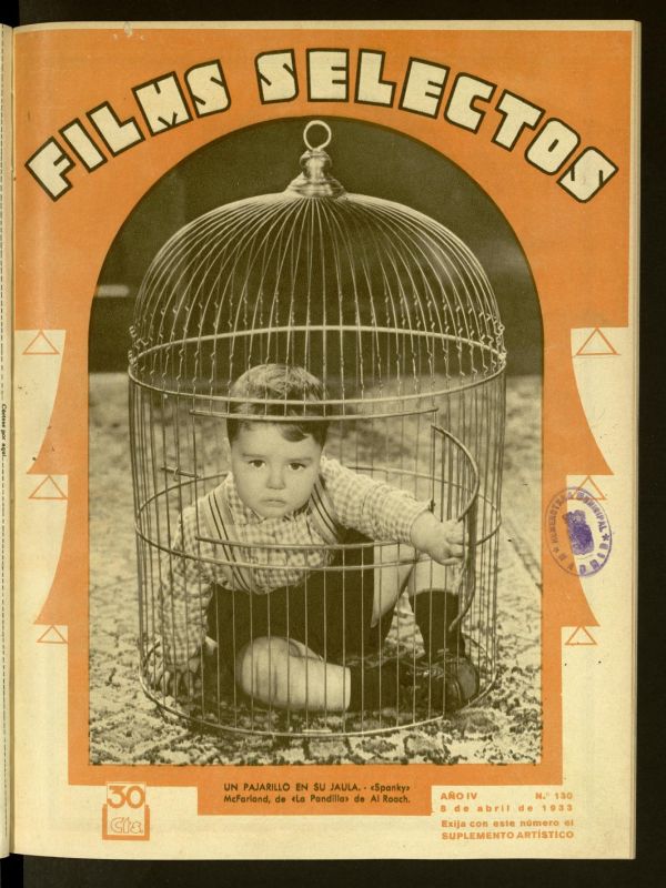 FILMS SELECTOS magazine side cover Issue 130 8 April 1933
