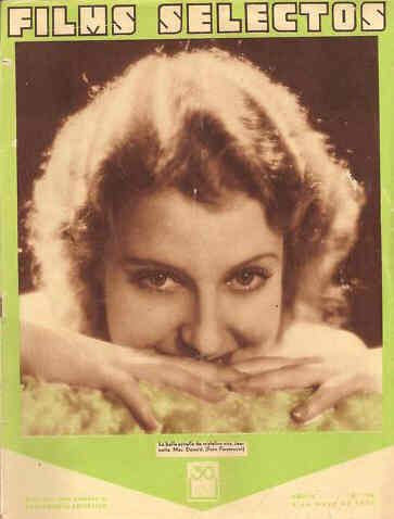 FILMS SELECTOS magazine side cover Issue 134 6 May 1933