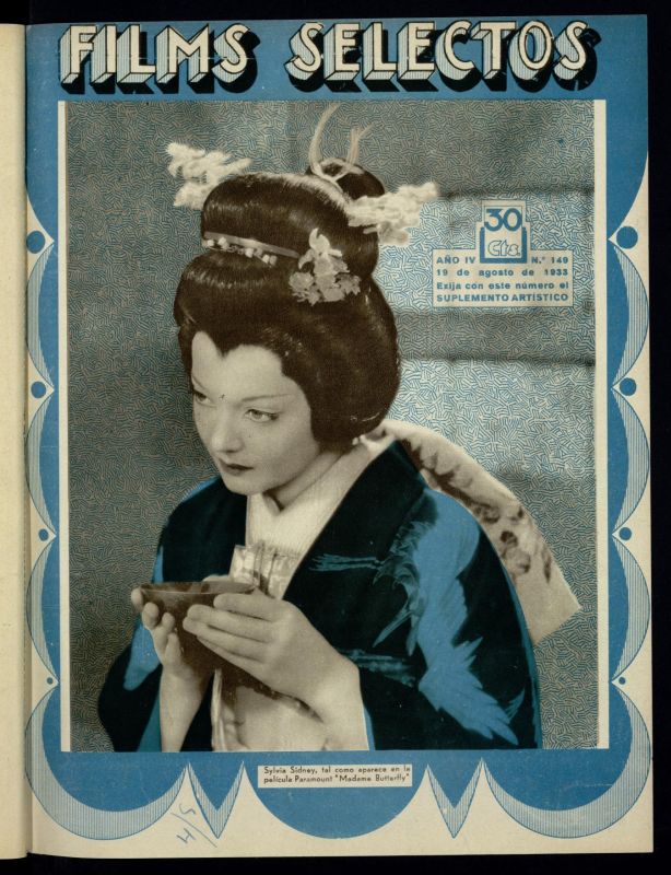 FILMS SELECTOS magazine side cover Issue 149 19 August 1933