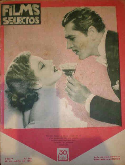 FILMS SELECTOS magazine side cover Issue 150 26 August 1933