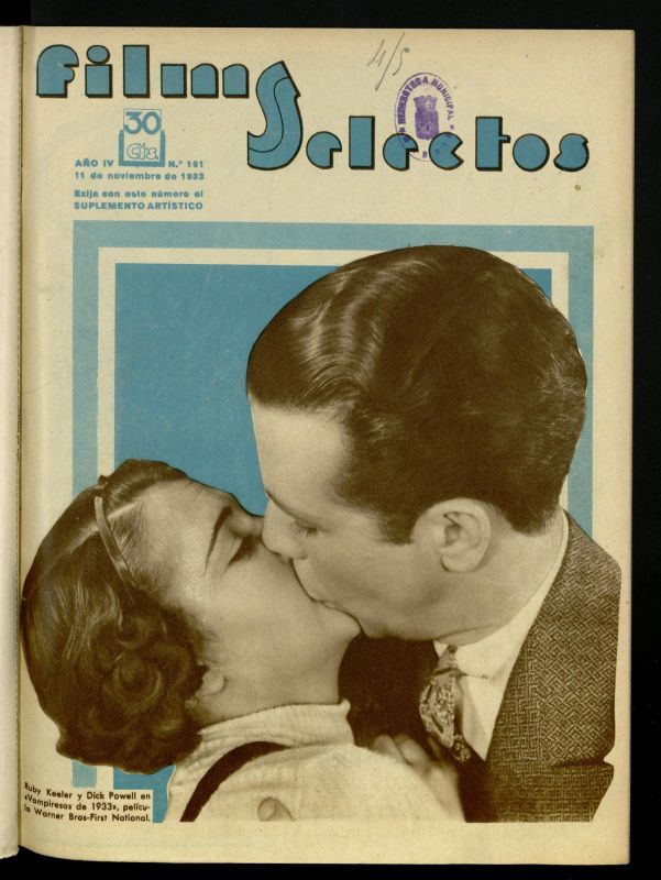 FILMS SELECTOS magazine side cover Issue 161 11 November 1933