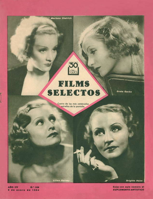 FILMS SELECTOS magazine side cover Issue 169 6 January 1934