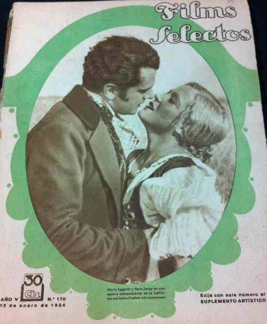 FILMS SELECTOS magazine side cover Issue 170 13 January 1934