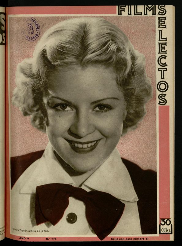 FILMS SELECTOS magazine side cover Issue 174 10 February 1934