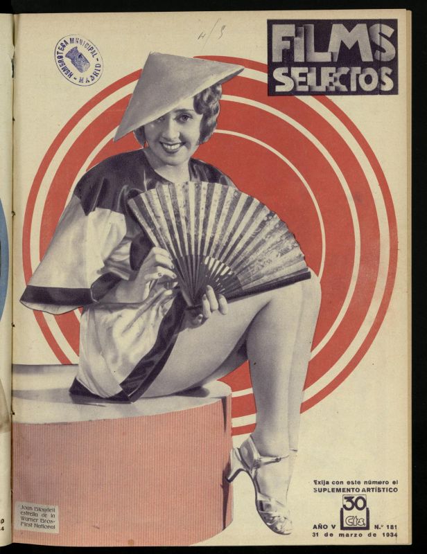 FILMS SELECTOS magazine side cover Issue 181 31 March 1934