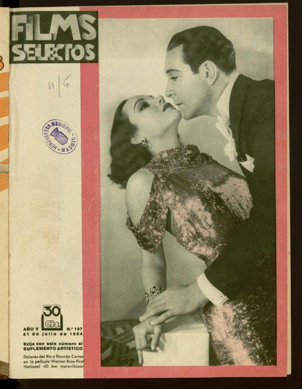 FILMS SELECTOS magazine cover Issue 197 21 July 1934