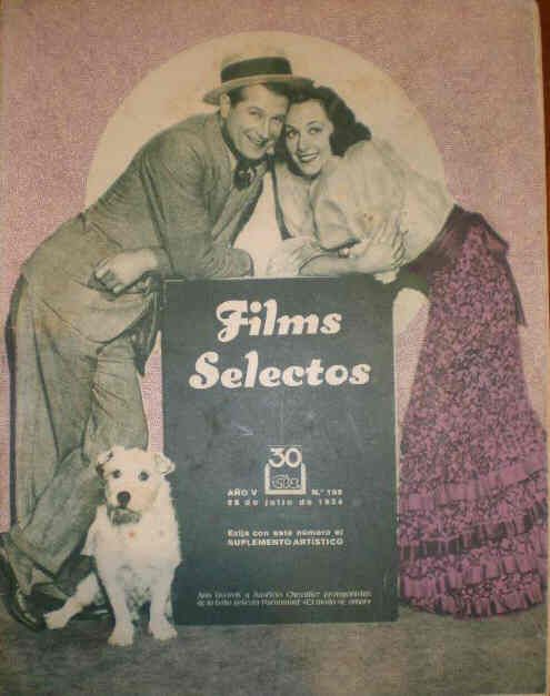 FILMS SELECTOS magazine side cover Issue 198 28 July 1934
