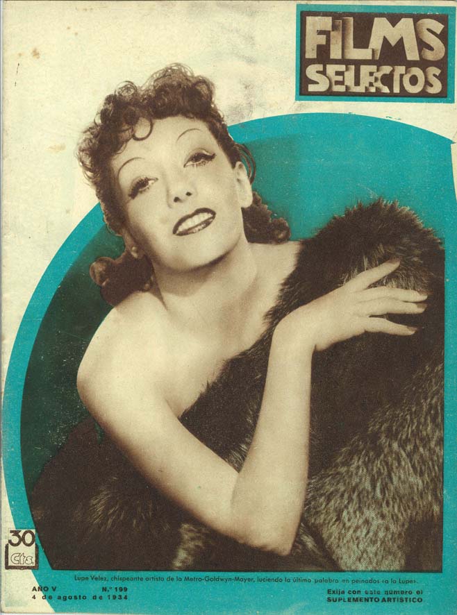FILMS SELECTOS magazine side cover Issue 199 4 August 1934
