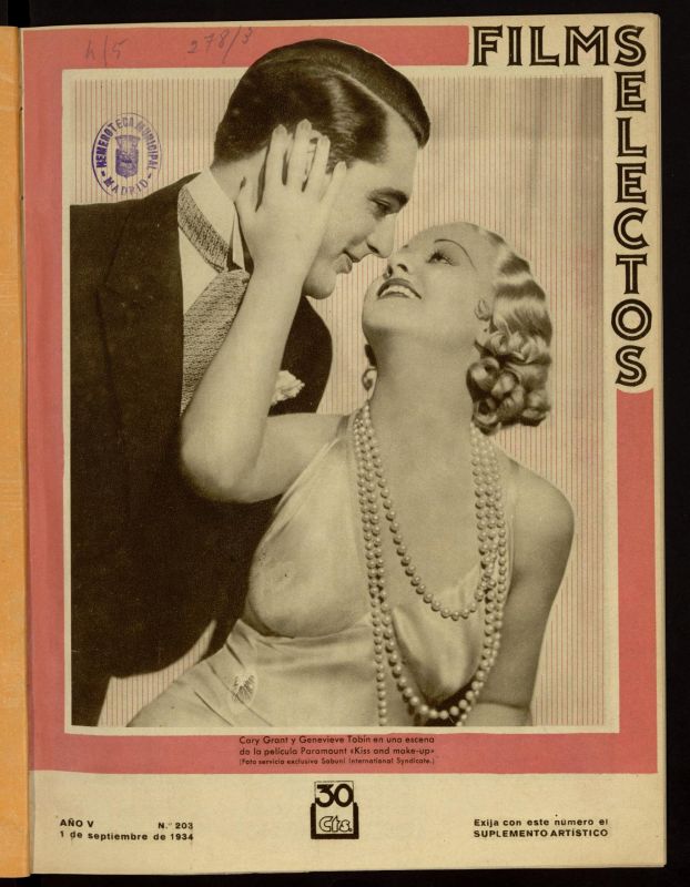 FILMS SELECTOS magazine side cover Issue 203 1 September 1934