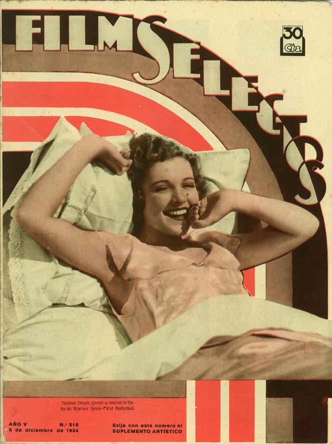 FILMS SELECTOS magazine side cover Issue 216 8 December 1934