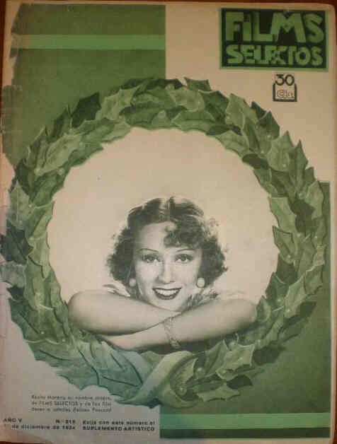 FILMS SELECTOS magazine side cover Issue 218 22 December 1934