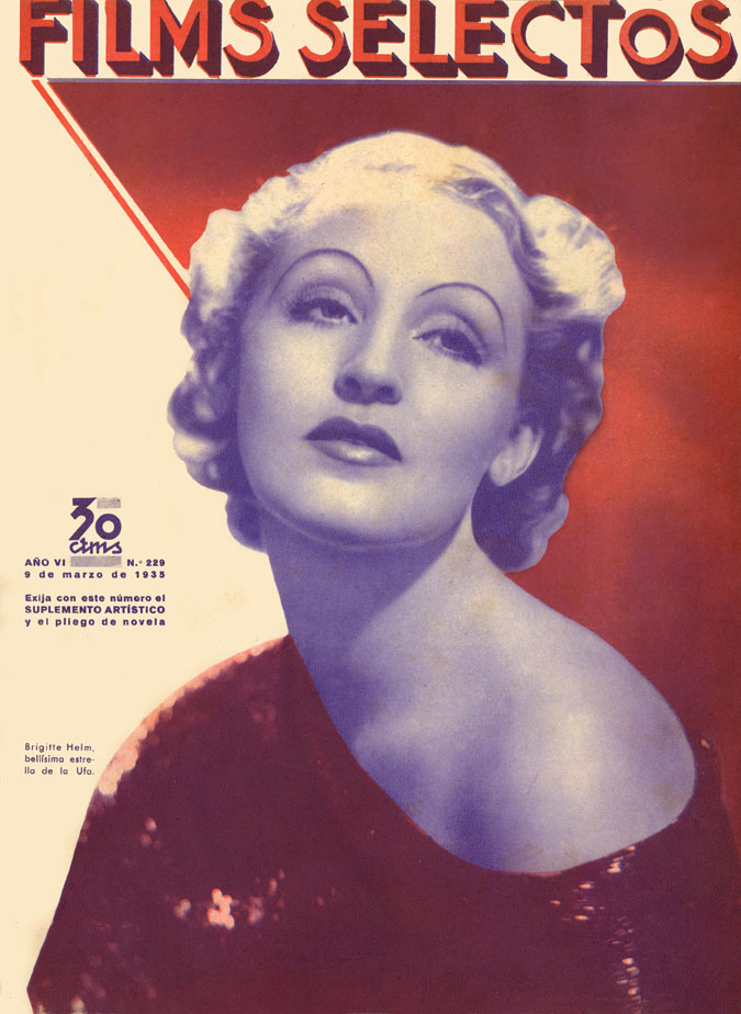 FILMS SELECTOS magazine side cover Issue 229 9 March 1935