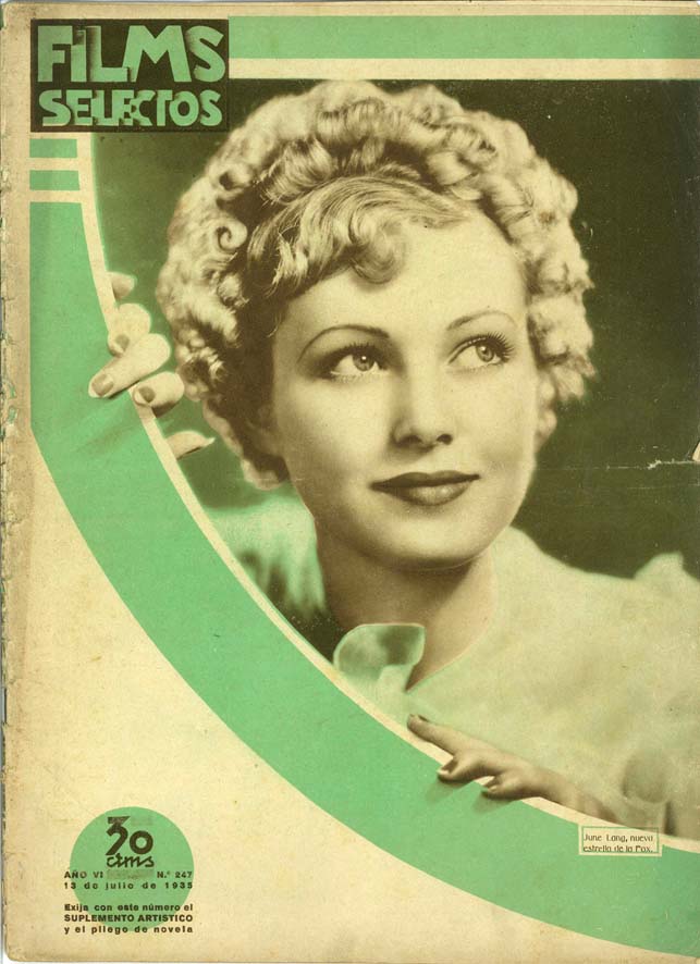 FILMS SELECTOS magazine side cover Issue 247 13 July 1935