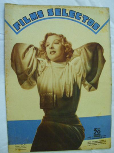 FILMS SELECTOS magazine side cover Issue 256 14 September 1935