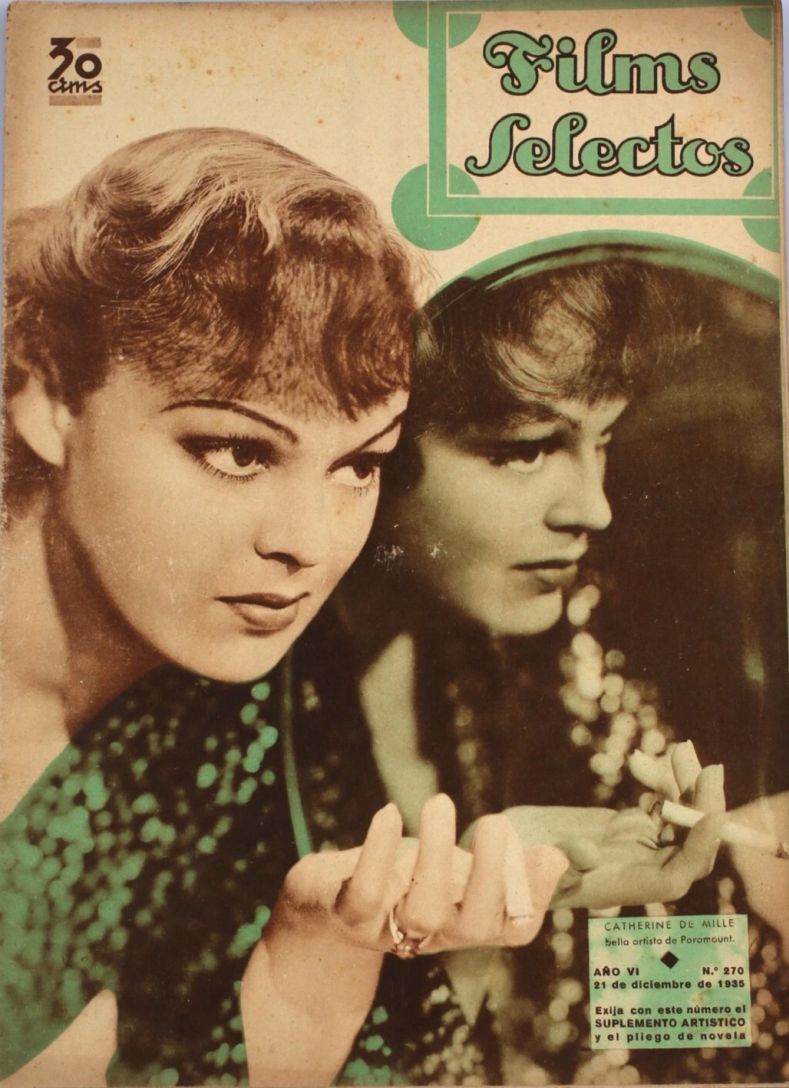 FILMS SELECTOS magazine side cover Issue 270 21 December 1935