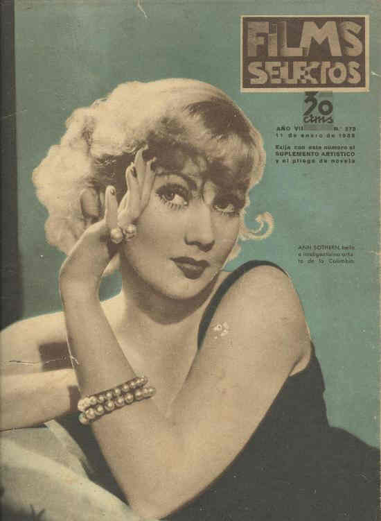 FILMS SELECTOS magazine side cover Issue 273 11 January 1936