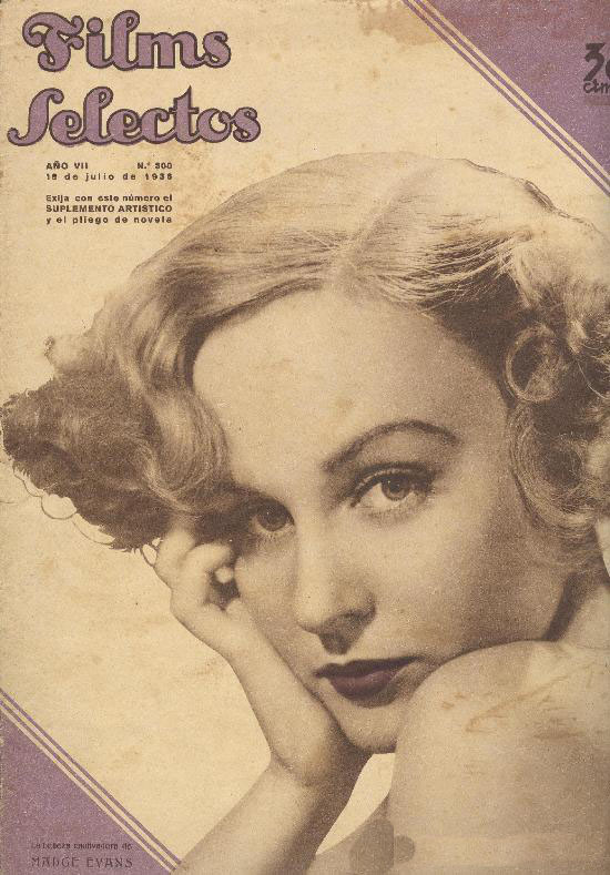FILMS SELECTOS magazine side cover Issue 300 18 July 1936