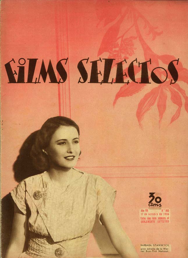 FILMS SELECTOS magazine side cover Issue 303 17 October 1936