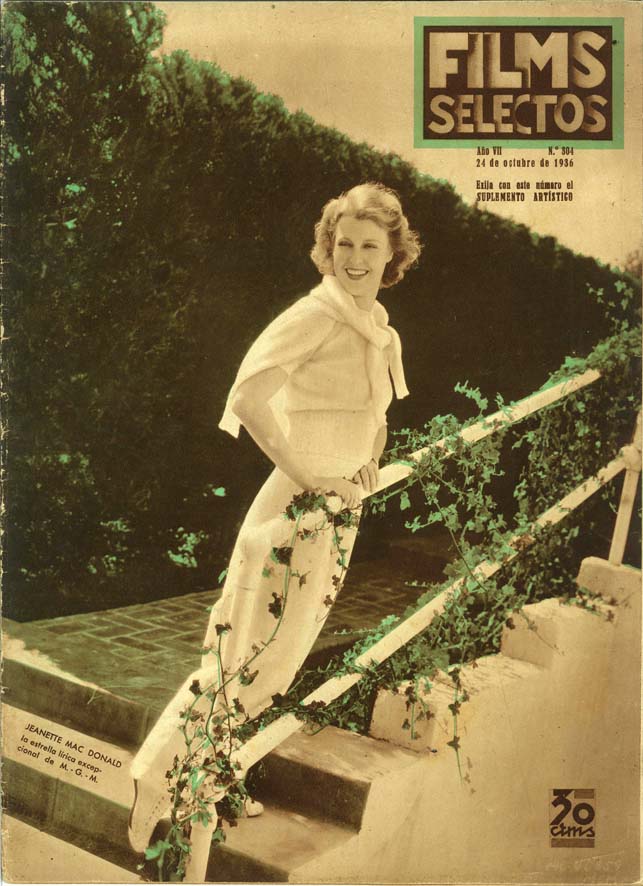 FILMS SELECTOS magazine side cover Issue 304 24 October 1936