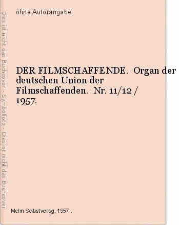 FILMSCHAFFENDE | DER magazine side cover Issue 11/12  1957