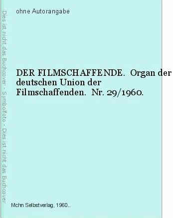 FILMSCHAFFENDE | DER magazine side cover Issue 29  1960