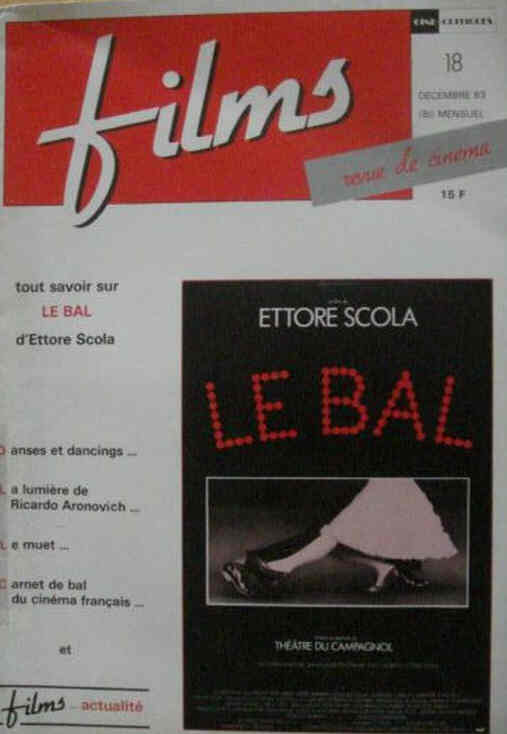 FILMS CINE CRITIQUES magazine side cover Issue 18  December 1983