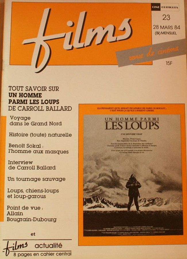 FILMS CINE CRITIQUES magazine side cover Issue 23 28 March 1984