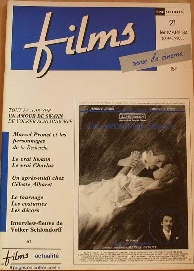 FILMS CINE CRITIQUES magazine side cover Issue 21  March 1984