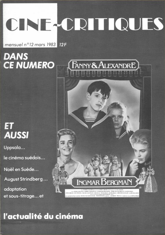 FILMS CINE CRITIQUES magazine side cover Issue 12  March 1983