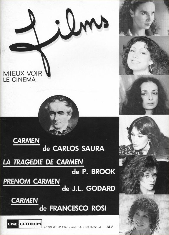 FILMS CINE CRITIQUES magazine side cover Issue 15-16  September 1983/ January 1984 