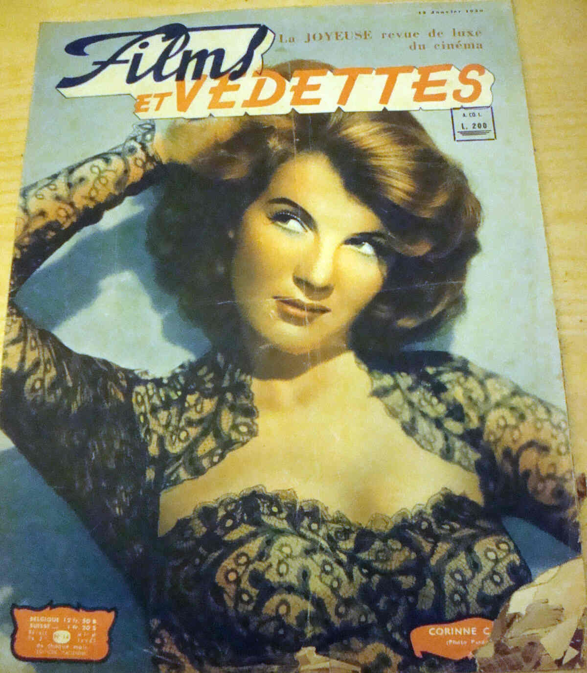 FILMS ET VEDETTES magazine side cover Issue 14 January 1950