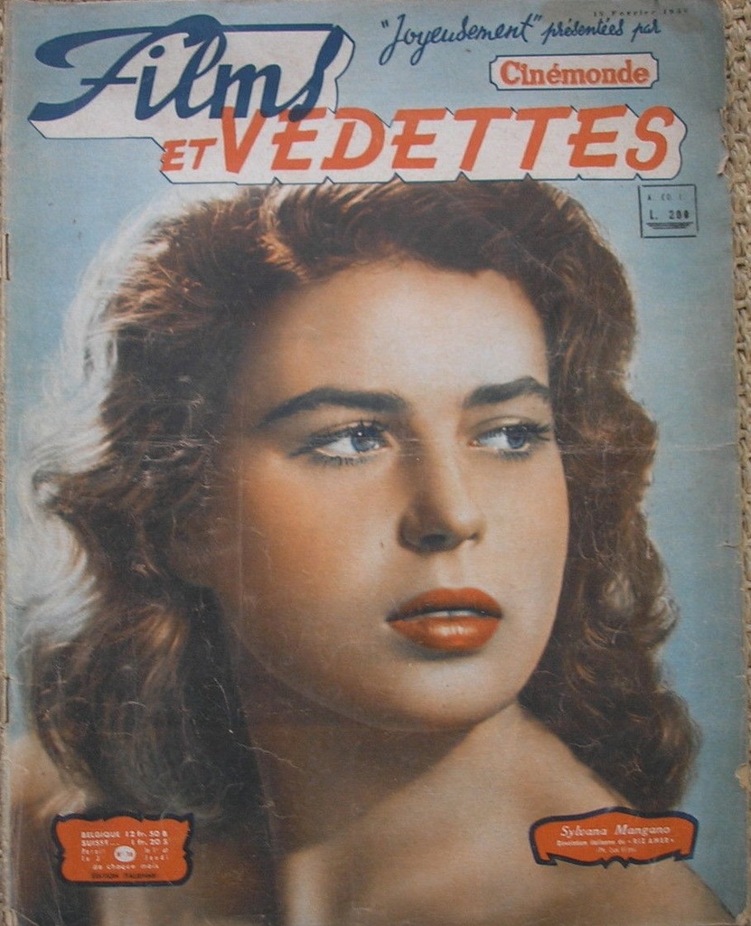 FILMS ET VEDETTES magazine side cover Issue 16  1950