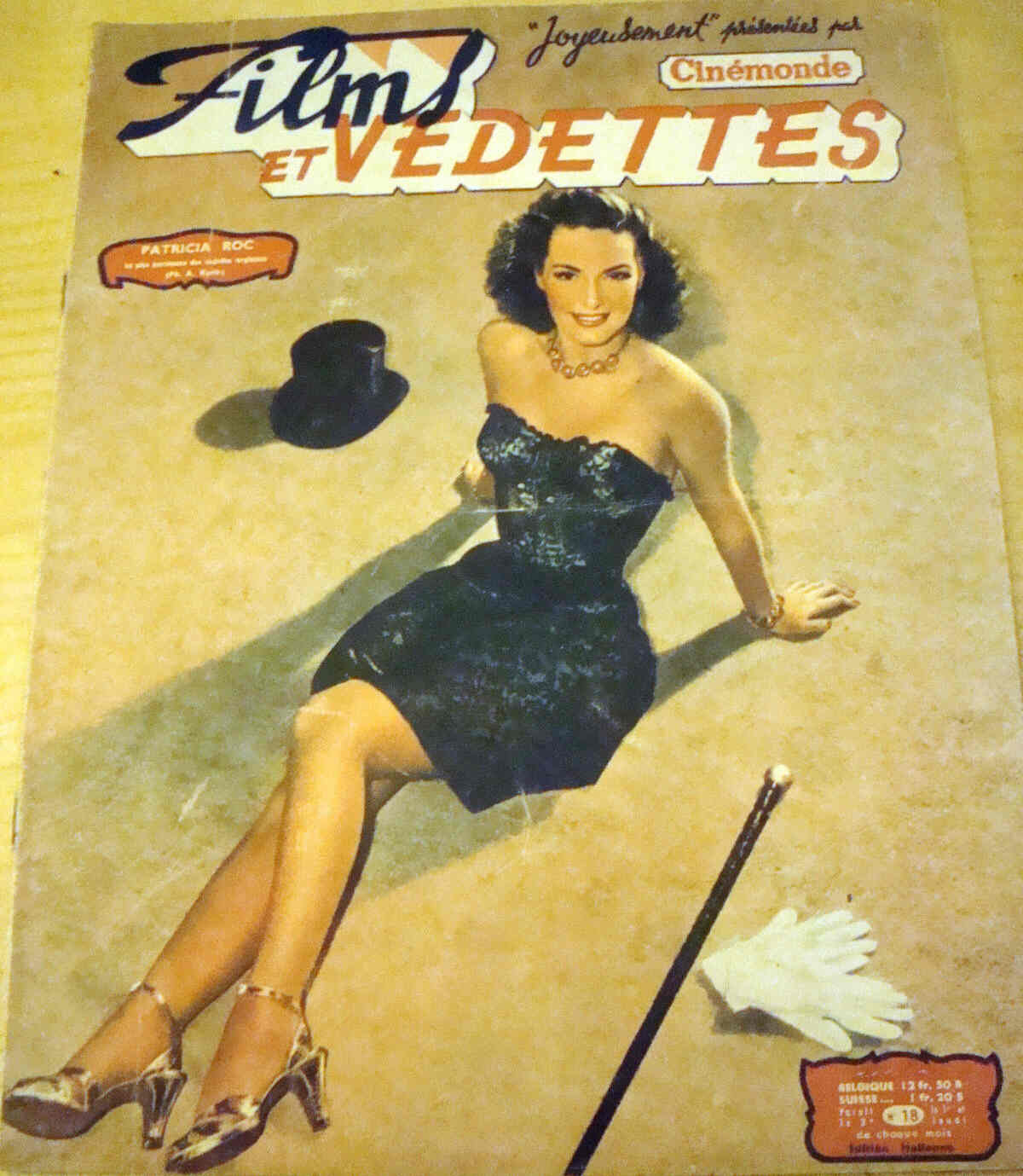 FILMS ET VEDETTES magazine side cover Issue 18  1950