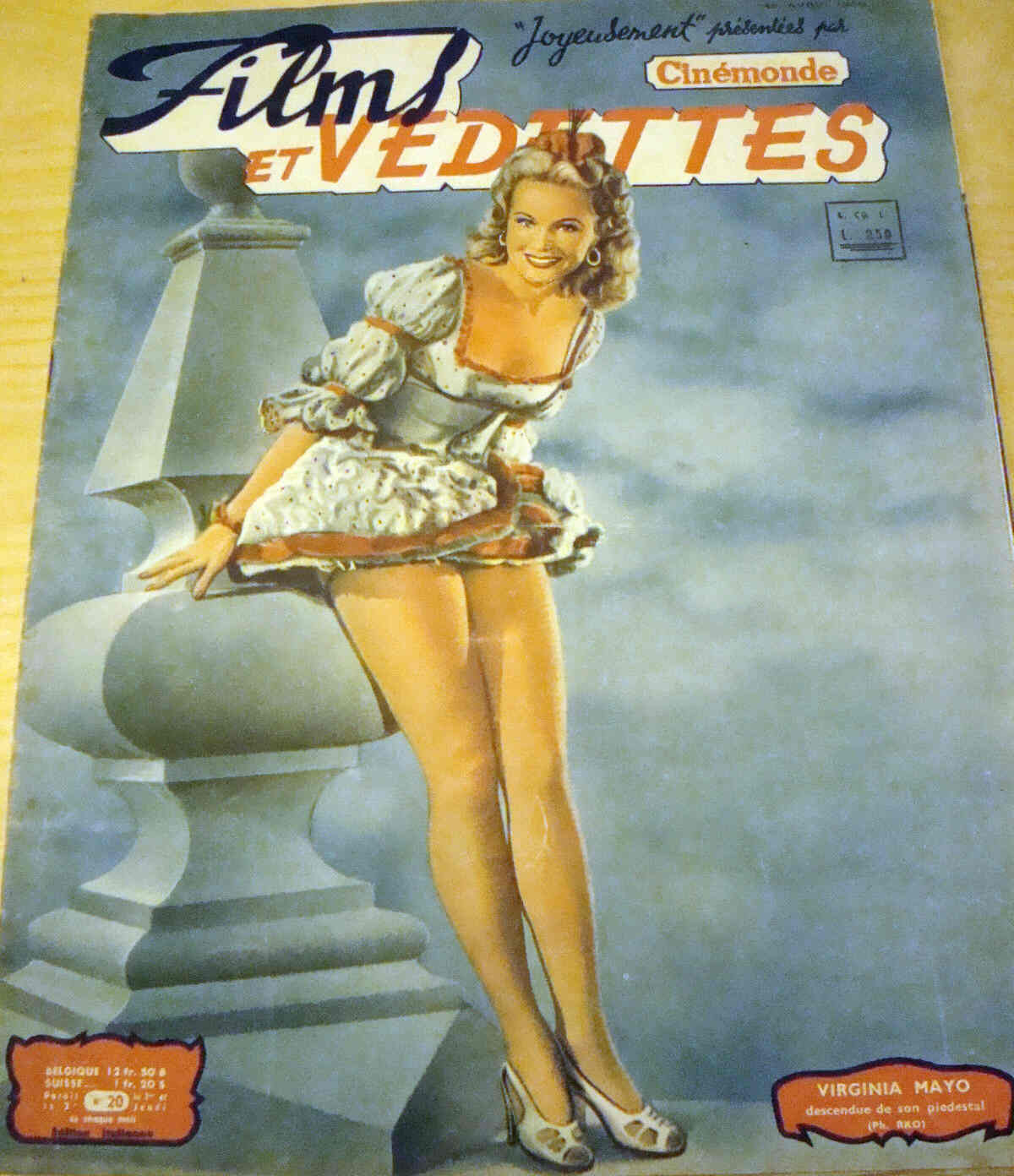 FILMS ET VEDETTES magazine side cover Issue 20  1950